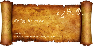 Ág Viktor névjegykártya