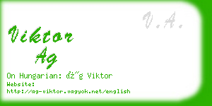 viktor ag business card